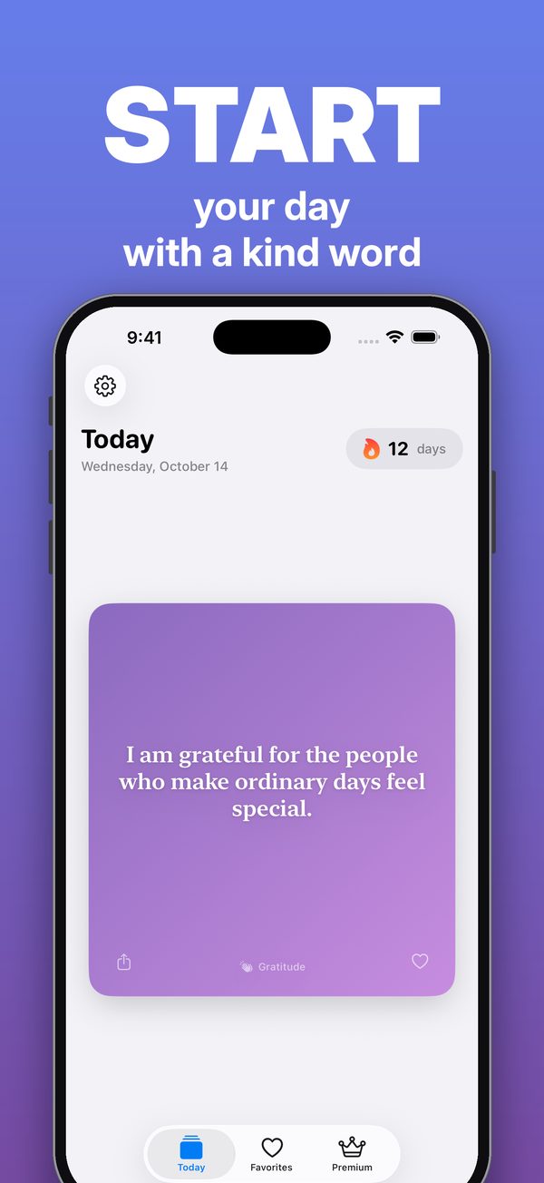 Start your day with a kind word