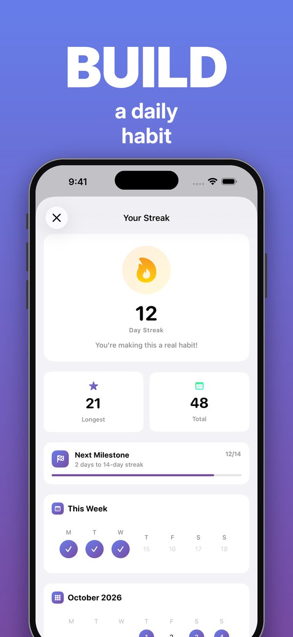 Build a daily habit